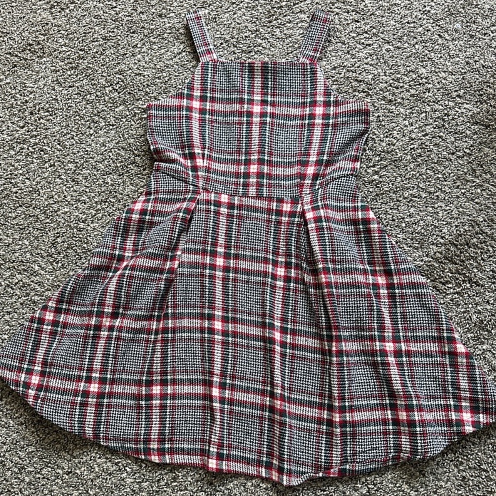 Girls Plaid Jumper Dress - Picture 2 of 6
